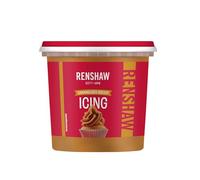 Renshaw Caramelised Biscuit Vegan Buttercream Style Soft Icing for Cakes and Baking, 400 g (Pack of 1)