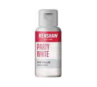 Renshaw Edible Metallic Food Paint, Party White, Perfect for Cakes and Decorations, 20 g (Pack of 1)