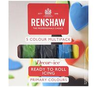 Renshaw Edible Primary Colour Ready to Roll Icing 100 g (Pack of 6, Total 30)