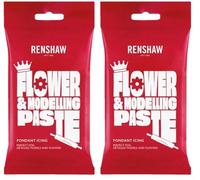 Renshaw Flower & Modelling Paste - White, 1 kg (Pack of 2)