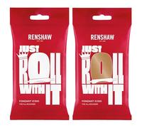 Renshaw Fondant Icing Bundle, White & Brown