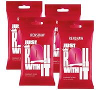 Renshaw Fuschia Pink Ready to Roll Icing 1kg (Multipack 4X 250g)