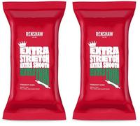 Renshaw Green Extra Stretch, Smooth & Thin Fondant Icing, 1 kg (Pack of 2) - Ready to Roll Icing for Cakes