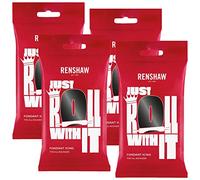Renshaw Jet Black Ready to Roll Icing 1kg (Multipack 4X 250g)
