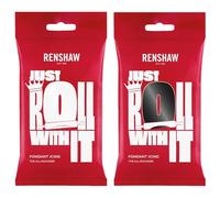 Renshaw Just Roll With It Fondant Icing - Classic Black (250 g) and White (500 g) Colour Bundle
