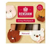 Renshaw Natural Colours, Just Roll With It Fondant Icing Multipack, 5 x 100 g (Pack of 1) - Vegan Friendly