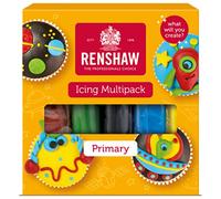 Renshaw Primary Colours, Just Roll With It Fondant Icing Multipack, 5 x 100 g (Pack of 1) - Vegan Friendly