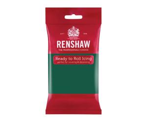 RENSHAW Ready to Roll Fondant Icing, Coloured Ready to Roll Icing, Sugar Paste for celebration, sculpted cakes, cupcakes & decorations. Renshaw Coloured Fondant Icing - EMERALD GREEN 250g
