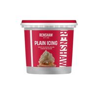 Renshaw Vegan Buttercream Style Soft Icing - Personalise Me! Unflavoured White Plain Icing, 400 g (Pack of 1)