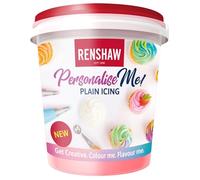 Renshaw Vegan Buttercream Style Soft Icing - Personalise Me! Unflavoured White Plain Icing, 400 g (Pack of 1)