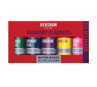 Renshaw Water Based Gel Food Colouring, Mixed Multipack (Pack of 5)