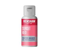 Renshaw Water Based Gel Food Colouring, Sunset Red, Perfect for Cakes and Decorations, 20 g (Pack of 1)