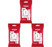 Renshaw White Just Roll With It Fondant Icing, 250 g (Pack of 3) - Ready to Roll Icing for Cakes