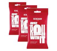 Renshaw White Ready to Roll Fondant Icing, 250 g (Pack of 3)