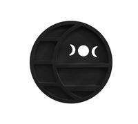 Rensimote Crescent-Moon Shelf for Crystals Crystal Shelf Display for Wall, Moon Wall Decor Moon Phase Wall Decor for Bedroom 29.5x29.5cm