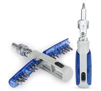 Rensimote Multi Angle Bidirectional Ratchet Screwdriver Set 15 in 1 Torx Magnetic Screw Driver Bit Screwdrivers Easy to Use B