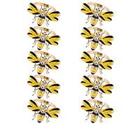 Rensimote Set of 10 Bee Napkin Buckle Napkin Ring Alloy Insect Diamond Buckle Paper Towels Napkin Holder