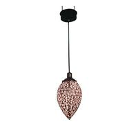 Rensimote Solar Powered LED Moroccan Hanging Lantern Retro Moroccan Pattern Projection Lamp Outdoor Garden Decor Fairy Light Kit