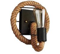 Rensimote Vintage Wall Lamp American Rope Industrial Lamp Personality Bar Iron Wall Lamp Loft Aisles Wall Lights(No)