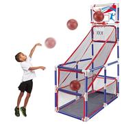 Rensinnoal Basketball Arcade Hoop Rack Toy for Kids,Basketball Hoop and Stand With 4 Balls,Mini Basketball Net and Pumps, Outdoor Indoor Sports Game for Boys and Girls
