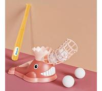 Rensinnoal Kids Baseball Bat with 4pcs Baseballs, Kids Baseball Launcher, Automatic Pitching Machine, Outdoor Ball Game Toys for Ages 3-12 and Pets