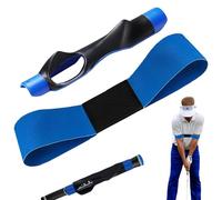 RenSton 2 PCS Golf Grip Training Aid, Golf Grip Trainer & Swing Band, Correct Hand Position, Improved Swing Accuracy, Secure Grasp for All Skill Levels Men Women (Blue)