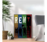 Rent Poster Print, Musical Print, A4 A3 West End Broadway Theatre Show, Wall Art Deco Special Canvas West End Print, London theatre art frame options (A3 Print Only)