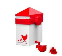 RentACoop 64oz (2L) Automatic Chicken Drinker - BPA-Free Poultry Water Dispenser with Auto-Fill Cup and Horizontal Nipple for Chicks, Quail, Pigeons, Doves and Other Smaller Birds