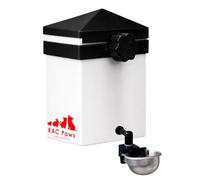 RentACoop 64oz(2L) Small Animal Drinker with Auto-Fill Metal Cups - Suitable for Small Pets, Bunnies, Hamsters, Guinea Pigs, Rabbits, Chinchillas, Mice and Rats