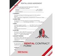 Rental Contract Form: Simple Rental Lease Agreement Forms Book | One agreement form per page | Residential Housing Agreement Log Book | Up to 100Forms | 8.5x11 Inch. Month-To-Month