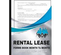 Rental Lease Forms Book Month to Month: Easy-to-Use Rental Contracts for Shared Housing | Residential Lease Agreement Between Tenant and Landlord for ... | Suitable for Month-to-Month or Yearly Use