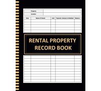 Rental Property Record Book: Income and Expense Log Book for Small Business and Personal Finance | Weekly/Monthly Accounting Ledger Book for Business & Home | Large Print Size 8.5 x 11"