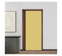 Renter Friendly No Drill Sliding Accordion Door, Water Resistant Foldable Partition, Custom Size Interior Room Divider for Patio Closet(Yellow,80x220CM)