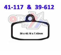 Renthal Brake Pads Sintered Rc-1, Renthal Bp-117, BP117 Works, 39-612, 41-117.h.
