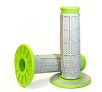 Renthal Dual Compound Tapered 1/2 Waffle Grips Grey Green MX Enduro Motocross