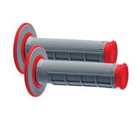 Renthal G156 Motocross Dual Compound 1/2 Waffle Grips Grey Red