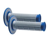 Renthal G162 Motocross Dual Compound Tapered 1/2 Waffle Grips Grey Blue