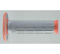 Renthal Dual Compound Tapered 1/2 Waffle Grips Grey Orange MX Enduro Motocross