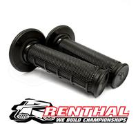 Renthal G197 Handlebar Grips Ultra Tacky Black on Black Dual Compound 1/2 Waffle