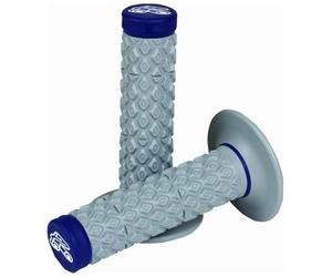 Renthal G206 Comfort Pattern, Grey/Blue, Dual Compound MX/Enduro Grips