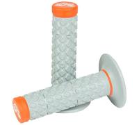 Renthal G208 Comfort Pattern, Grey/Orange, Dual Compound MX/Enduro Grips