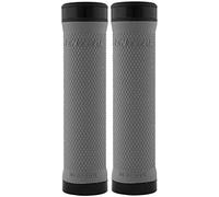 Renthal Lock On Grip - Medium Grey, Medium/Locking Handlebar Part Comfort Handle Mountain Bike MTB Biking Riding Component Part Trail Enduro Downhill Off Road Ride Bicycle Cycle Accessories Pair