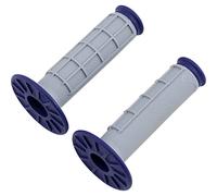 Renthal Grips Dual Compound Half Waffle - Dual Layer, Firm Inner - Grey/Blue 22.2 mm