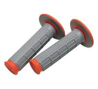 Renthal MX / Enduro Tapered Dual Compound Grips Diamond / Waffle (GREY / ORANGE)