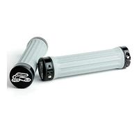 Renthal Traction Lock-On Grips - Light Grey, Soft Compound/Mountain Bike MTB Locking Handlebar Part Comfort Handle Bar Trail Enduro Downhill Off Road Riding Cycle Accessories Cycling Component Pair