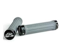 Renthal Traction Lock-On Grips - Med Grey, Medium Compound/Mountain Bike MTB Locking Handlebar Part Comfort Handle Bar Trail Enduro Downhill Off Road Riding Cycle Accessories Cycling Component Pair