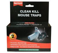 Rentokil FC100 Clean Kill Mouse Traps (Twin Pack)