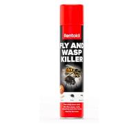 RENTOKIL Fly and Wasp Killer Spray, 600ml Fast Acting for Flies, Wasps, Moths, Mosquitoes (Pack of 1)