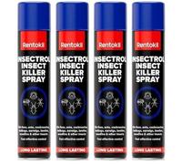 Rentokil Insectrol Insect Killer Spray 300ml - Aerosol Surface Insecticide for Fleas, Ants, Cockroaches, Bedbugs & Other Crawling Insects (4PCS)