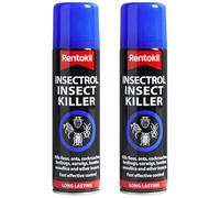 Rentokil Insectrol Insect Killer Spray 300ml Pack of 2 Crawling Insects Insecticide Fleas Ants Cockroaches Earwigs Bedbugs Indoor DIY Treatment with Welari Thank You Card | (2pack) (600ml)